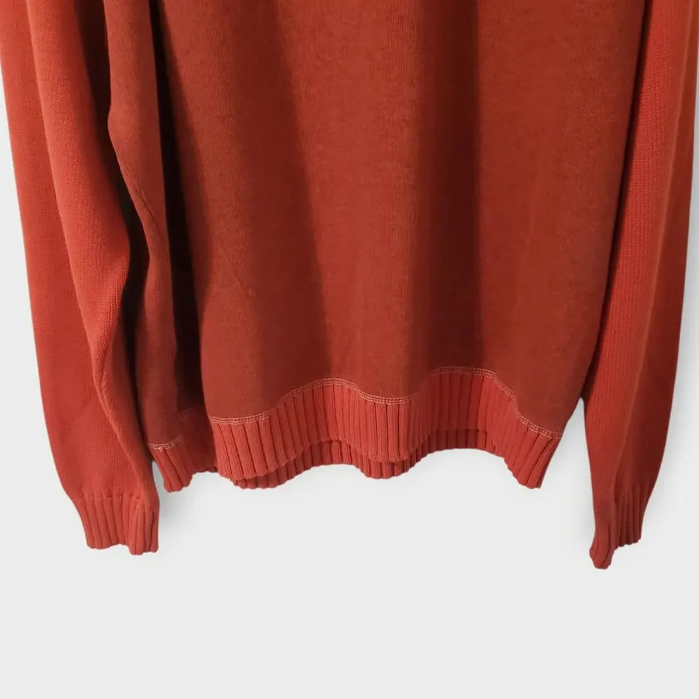 Tommy Bahama Mens Colorblock Raglan Crewneck Sweater Orange Sz XXL Preppy‎ Retro